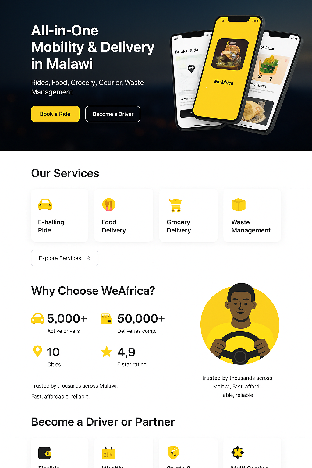 WeAfrica App Mockup